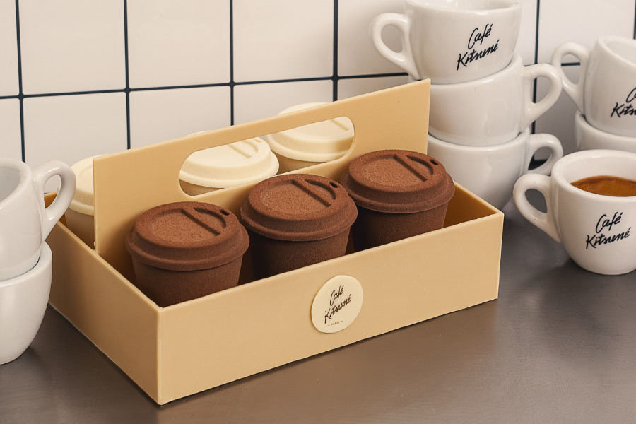 bûche de Noël café Kitsuné